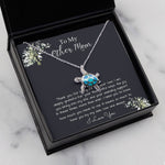 Bonus Mom Necklace, Gift To My Other Mother Necklace, Gift For Bonus Mom Second Mom Sea Turtle Necklace
