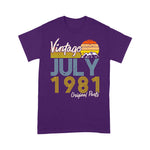 Vintage Since July 1981 Years Old Birthday Gift Birthday Shirt Funny 40th Birthday T Shirts - Scotstee Shop