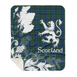 Sherpa Blanket - Tartan Blanket Thistle and Lion Scottish Clan Broun Modern Plaid Blanket, plaid sherpa blanket queen,purple sherpa blanket,queen sherpa blanket,queen size sherpa blanket,red sherpa blanket,scottish tartan blankets,sherpa blanket,sherpa christmas blanket