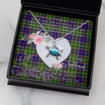Sea Turtle Necklace Gift for My Beautiful Girlfriend Valentines Necklace Clan Whitelaw Modern Tartan Blue Turtle Necklace