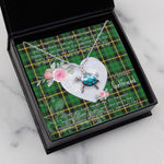 Sea Turtle Necklace Gift for My Beautiful Girlfriend Valentines Necklace Clan Wallace Hunting Tartan Blue Turtle Necklace