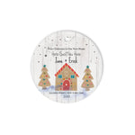 Scotstee Shop - Personalize Name Family Gingerbread New Home First Christmas Rustic Wood Glass Ornament, First Christmas In Our New Home Ornament