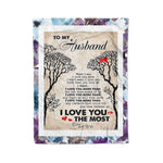 Scotstee Shop - Personalized Gift Love Quote For Husband Gift Idea For Husband Birthday Family Gifts Fleece Blanket
