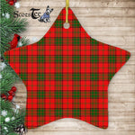Adair Tartan Ornament Star Ornament, Christmas Star Decorations, ceramic ornament, Plaid Star Ceramic Ornament, Christmas Ornament Decorations Gift