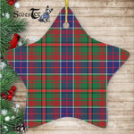 Adam Ancient Tartan Ornament Star Ornament, Christmas Star Decorations, ceramic ornament, Plaid Star Ceramic Ornament, Christmas Ornament Decorations Gift