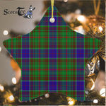 Adam Hunting Tartan Ornament Star Ornament, Christmas Star Decorations, ceramic ornament, Plaid Star Ceramic Ornament, Christmas Ornament Decorations Gift