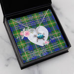 Sea Turtle Necklace Gift for My Beautiful Girlfriend Valentines Necklace Clan MaiTland Tartan Blue Turtle Necklace