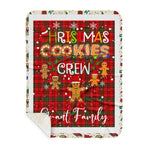 Personalized Gift Tartan Plaid Blanket Clan Grant Weathered With Christmas Cookie Baking Crew Christmas Gift Sherpa Blanket, tartan sherpa blanket,buffalo plaid sherpa blanket,christmas sherpa blanket,Christmas Throw Blanket,green plaid sherpa blanket,green sherpa blanket