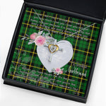 Gift For My Beautiful Girlfriend Necklace Valentine Necklace Clan Wallace Hunting Tartan Cross Dancing Necklace Scottish Tartan Jewelry