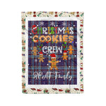 Personalized Gift Tartan Plaid Blanket Clan RCAF With Christmas Cookie Baking Crew Christmas Gift Blanket, Plaid Blanket, Christmas Fleece Blanket, Christmas Blanket, Tartan Blanket, Scottish Blanket, Scotland Blanket, Family Name Blanket, Custom Blanket, Personalized Blanket