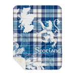 Sherpa Blanket - Tartan Blanket Thistle and Lion Scottish Clan Roberton Plaid Blanket, plaid sherpa blanket queen,purple sherpa blanket,queen sherpa blanket,queen size sherpa blanket,red sherpa blanket,scottish tartan blankets,sherpa blanket,sherpa christmas blanket