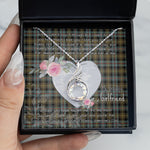Rising Phoenix Necklace - Valentine Necklace Clan Farquharson Weathered Tartan Gift for Girlfriend, Gift for My Wife Rising Phoenix Necklace