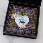 Sea Turtle Necklace Gift for My Beautiful Girlfriend Valentines Necklace Clan Glas Tartan Blue Turtle Necklace
