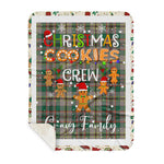 Personalized Gift Tartan Plaid Blanket Clan Craig Ancient With Christmas Cookie Baking Crew Christmas Gift Sherpa Blanket, tartan sherpa blanket,buffalo plaid sherpa blanket,christmas sherpa blanket,Christmas Throw Blanket,green plaid sherpa blanket,green sherpa blanket
