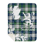 Sherpa Blanket - Tartan Blanket Thistle and Lion Scottish Clan Gordon Dress Ancient Plaid Blanket, plaid sherpa blanket queen,purple sherpa blanket,queen sherpa blanket,queen size sherpa blanket,red sherpa blanket,scottish tartan blankets,sherpa blanket,sherpa christmas blanket
