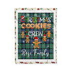 Personalized Gift Tartan Plaid Blanket Clan Rose Hunting Ancient With Christmas Cookie Baking Crew Christmas Gift Blanket, Plaid Blanket, Christmas Fleece Blanket, Christmas Blanket, Tartan Blanket, Scottish Blanket, Scotland Blanket, Family Name Blanket, Custom Blanket, Personalized Blanket