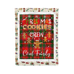Personalized Gift Tartan Plaid Blanket Clan Crief With Christmas Cookie Baking Crew Christmas Gift Blanket, Plaid Blanket, Christmas Fleece Blanket, Christmas Blanket, Tartan Blanket, Scottish Blanket, Scotland Blanket, Family Name Blanket, Custom Blanket, Personalized Blanket
