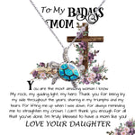 Opal Turtle Necklace - Mom Necklace Gift, To My Badass Mom Neckalce, Funny Gift For Mom On Mother's Day Necklace