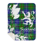 Sherpa Blanket - Tartan Blanket Thistle and Lion Scottish Clan Turnbull Hunting Plaid Blanket, plaid sherpa blanket queen,purple sherpa blanket,queen sherpa blanket,queen size sherpa blanket,red sherpa blanket,scottish tartan blankets,sherpa blanket,sherpa christmas blanket