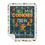 Personalized Gift Tartan Plaid Blanket Clan Colquhoun Ancient With Christmas Cookie Baking Crew Christmas Gift Sherpa Blanket, tartan sherpa blanket,buffalo plaid sherpa blanket,christmas sherpa blanket,Christmas Throw Blanket,green plaid sherpa blanket,green sherpa blanket