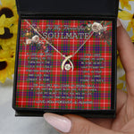 To My Beautiful Soulmate Necklace In Your Eyes I Have Found My Home Clan Tweedie Red Tartan Wishbone Dancing Necklace