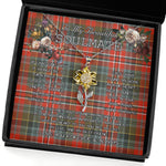 To My Beautiful Soulmate Sunflower Necklace In Your Eyes I Have Found My Home Clan MacPherson Weathered Tartan Jewelry For Girlfriend, Tartan Sunflower Pendant Necklace, Scottish Tartan Jewelry, valentine necklace, necklace girlfriend, necklace for wife, cute necklaces for girlfriend, jewelry for girlfriend, to my soulmate necklace, to my future wife necklace