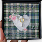 Gift For My Beautiful Girlfriend Necklace Valentine Necklace Clan Gordon Dress Ancient Tartan Cross Dancing Necklace Scottish Tartan Jewelry