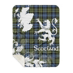 Sherpa Blanket - Tartan Blanket Thistle and Lion Scottish Clan Campbell Faded Plaid Blanket, plaid sherpa blanket queen,purple sherpa blanket,queen sherpa blanket,queen size sherpa blanket,red sherpa blanket,scottish tartan blankets,sherpa blanket,sherpa christmas blanket