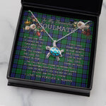 Sea Turtle Necklace To My Beautiful Soulmate Necklace In Your Eyes I Have Found My Home Clan MacCallum Modern Tartan Blue Turtle Necklace