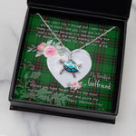Sea Turtle Necklace Gift for My Beautiful Girlfriend Valentines Necklace Clan Kirkcaldy Tartan Blue Turtle Necklace