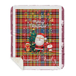 Personalized Gift Tartan Plaid Blanket Clan Drummond Of Strathallan With Funny Santa Snowman Reindeer Merry Christmas Gift Sherpa Blanket, blue plaid sherpa blanket,blue tartan sherpa blanket,Buchan,buffalo plaid sherpa blanket,christmas sherpa blanket,Christmas Throw Blanket