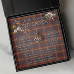 To My Beautiful Soulmate Necklace In Your Eyes I Have Found My Home Clan Ainslie Tartan Crown Pendant Necklace