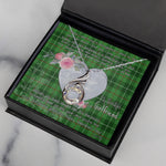 Rising Phoenix Necklace - Valentine Necklace Clan Galloway District Tartan Gift for Girlfriend, Gift for My Wife Rising Phoenix Necklace