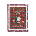 Personalized Gift Tartan Plaid Blanket Clan MacBain With Funny Santa Snowman Reindeer Merry Christmas Fleece Blanket, Home Living Room, Plaid Blanket, Tartan Blanket, Scottish Blanket, Buffalo fleece blanket, Christmas Blanket