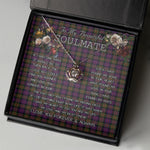 To My Beautiful Soulmate Necklace In Your Eyes I Have Found My Home Clan MacDonald Modern Tartan Crown Pendant Necklace