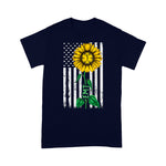 Scotstee Shop - Vintage American Flag EMT Sunflower Hippie EMT Nurse Gifts 4th Of July Shirt Nurse 4th of July Shirt emergency nurse shirts