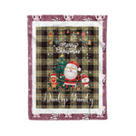 Personalized Gift Tartan Plaid Blanket Clan Dunlop Hunting With Funny Santa Snowman Reindeer Merry Christmas Fleece Blanket, Home Living Room, Plaid Blanket, Tartan Blanket, Scottish Blanket, Buffalo fleece blanket, Christmas Blanket