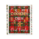 Personalized Gift Tartan Plaid Blanket Clan Crief With Christmas Cookie Baking Crew Christmas Gift Blanket, Plaid Blanket, Christmas Fleece Blanket, Christmas Blanket, Tartan Blanket, Scottish Blanket, Scotland Blanket, Family Name Blanket, Custom Blanket, Personalized Blanket