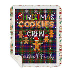 Personalized Gift Tartan Plaid Blanket Clan MacDonell Of Glengarry Modern With Christmas Cookie Baking Crew Christmas Gift Sherpa Blanket, tartan sherpa blanket,buffalo plaid sherpa blanket,christmas sherpa blanket,Christmas Throw Blanket,green plaid sherpa blanket,green sherpa blanket