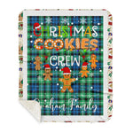 Personalized Gift Tartan Plaid Blanket Clan Graham Of Montrose Ancient With Christmas Cookie Baking Crew Christmas Gift Sherpa Blanket, tartan sherpa blanket,buffalo plaid sherpa blanket,christmas sherpa blanket,Christmas Throw Blanket,green plaid sherpa blanket,green sherpa blanket