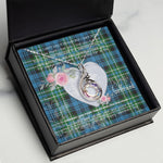 Rising Phoenix Necklace - Valentine Necklace Clan Arbuthnott Hunting Tartan Gift for Girlfriend, Gift for My Wife Rising Phoenix Necklace