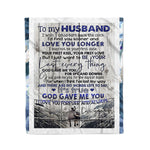 Scotstee Shop - Fleece Blanket - Personalized Gift To My Husband I Love You Gift For Him Forever and Always Love You Gift Fleece Blanket