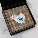 Sea Turtle Necklace Gift for My Beautiful Girlfriend Valentines Necklace Clan MacMillan Weathered Tartan Blue Turtle Necklace
