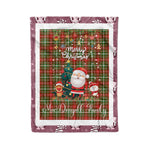 Personalized Gift Tartan Plaid Blanket Clan MacDougall of Lochcarron With Funny Santa Snowman Reindeer Merry Christmas Fleece Blanket, Home Living Room, Plaid Blanket, Tartan Blanket, Scottish Blanket, Buffalo fleece blanket, Christmas Blanket