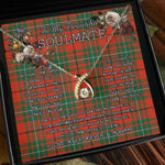To My Beautiful Soulmate Necklace In Your Eyes I Have Found My Home Clan MacAulay Ancient Tartan Wishbone Dancing Necklace