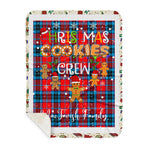 Personalized Gift Tartan Plaid Blanket Clan MacTavish With Christmas Cookie Baking Crew Christmas Gift Sherpa Blanket, tartan sherpa blanket,buffalo plaid sherpa blanket,christmas sherpa blanket,Christmas Throw Blanket,green plaid sherpa blanket,green sherpa blanket