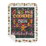 Personalized Gift Tartan Plaid Blanket Clan MacFarlane With Christmas Cookie Baking Crew Christmas Gift Sherpa Blanket, tartan sherpa blanket,buffalo plaid sherpa blanket,christmas sherpa blanket,Christmas Throw Blanket,green plaid sherpa blanket,green sherpa blanket