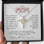 To My Mom Necklace To A Woman Of Wisdom Gift For Mom From Son, Mother's Day Cross Necklace