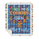 Personalized Gift Tartan Plaid Blanket Clan Elliot Ancient With Christmas Cookie Baking Crew Christmas Gift Sherpa Blanket, tartan sherpa blanket,buffalo plaid sherpa blanket,christmas sherpa blanket,Christmas Throw Blanket,green plaid sherpa blanket,green sherpa blanket
