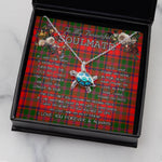 Sea Turtle Necklace To My Beautiful Soulmate Necklace In Your Eyes I Have Found My Home Clan Stewart of Appin Tartan Blue Turtle Necklace